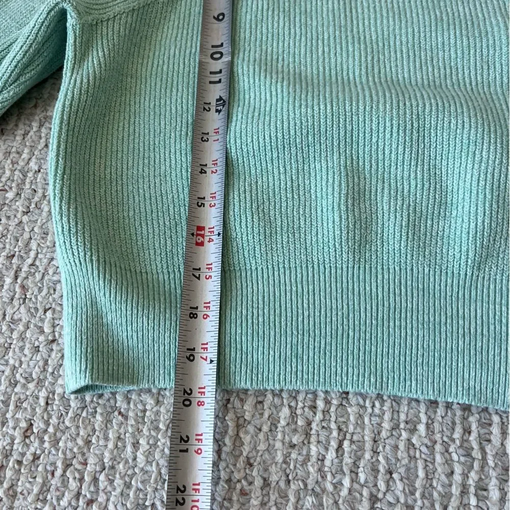 Free People Too Good Mockneck Sweater in Opaline Green